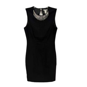 H&M Women Dress Embellished Body Con Dress Cocktail dress Color Black Size 8